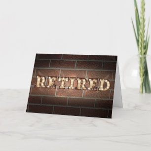 Retirement Marquee Sign Card