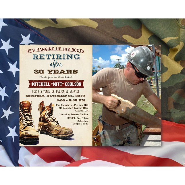 Retirement Military Construction Invitation (Creator Uploaded)