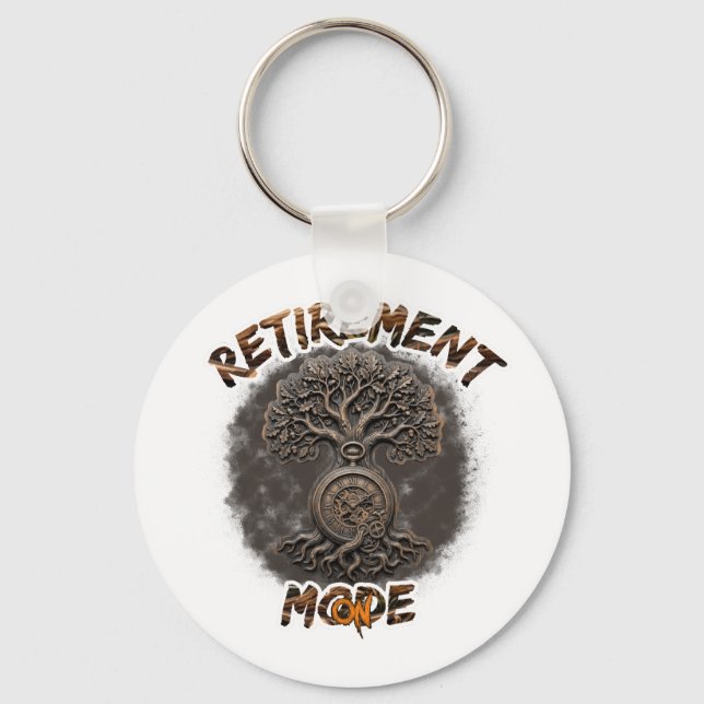 Retirement mood on  key ring (Front)