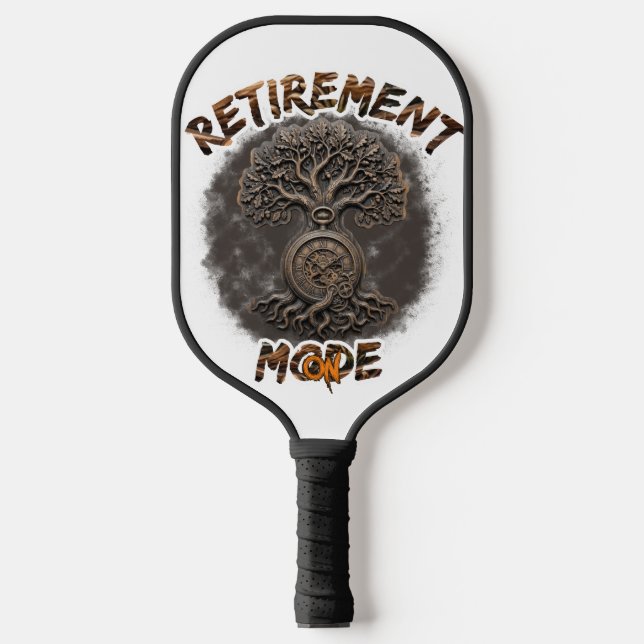 Retirement mood on  pickleball paddle (Front)