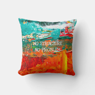 Retirement Name Funny No Problem Artistic Painted Cushion
