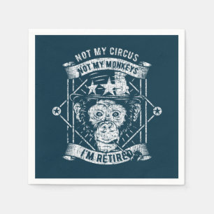 Retirement Napkins Retired Retiree Pensioner 