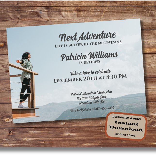 Retirement Next Adventure Life is Better Woman Invitation (Creator Uploaded)