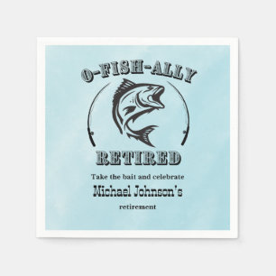 Retirement O-fish-ally retired funny fishing Napkin
