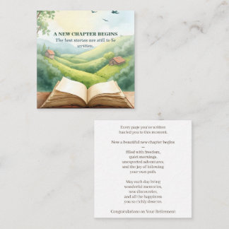 Retirement Open Book New Chapter Landscape Scene Card