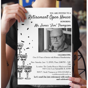 Retirement Open House Invitation Flyer
