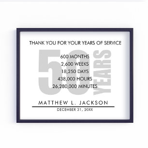 Retirement or Employedd Appreciation Gift Poster