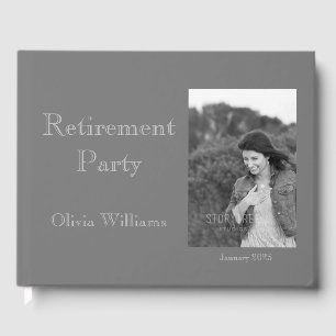 Retirement Party Add Photo Choose Colour Guest Book