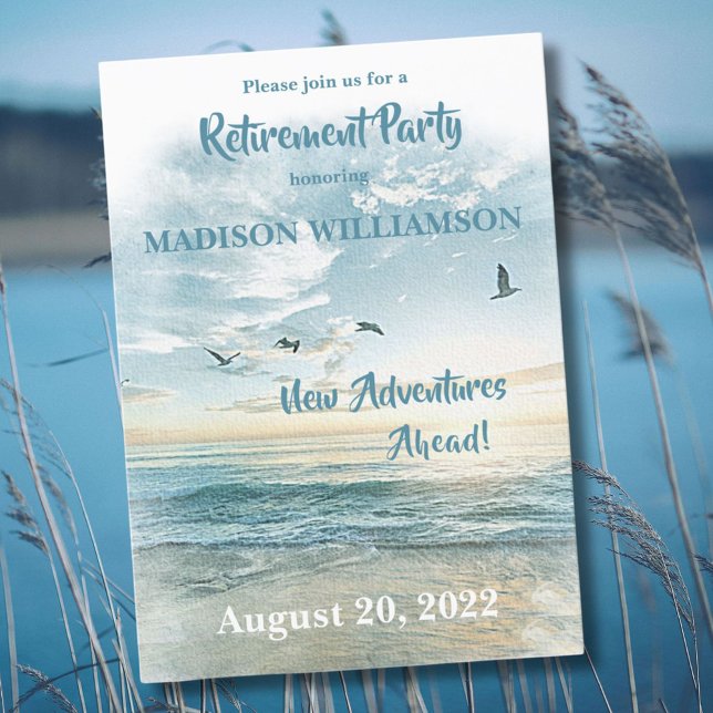 Retirement Party Beach Theme  Invitation (Creator Uploaded)