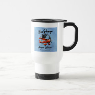 Retirement Party Bon Voyage Travel Globe Plane Mug