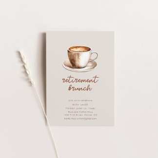 Retirement Party Brunch with Coffee Invitation