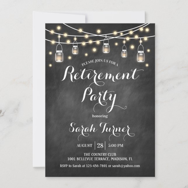 Retirement Party - Chalkboard Invitation (Front)