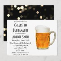 Retirement Party Cheers Beer Modern Celebration
