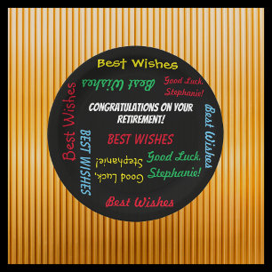 Retirement Party Colorful FUN Paper Plate