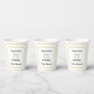 Retirement Party Congratulations Personalised Paper Cups