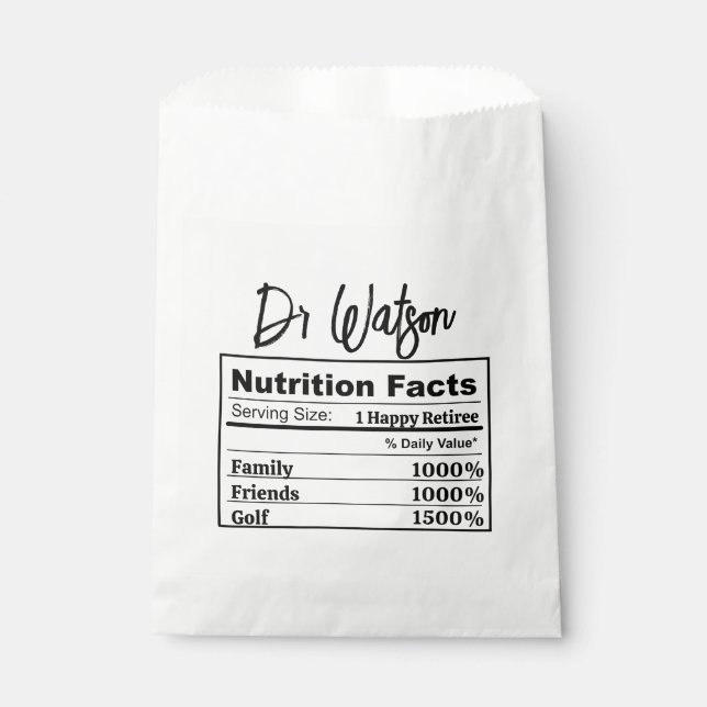 Retirement Party Coworker Boss Appreciation Golfer Favour Bags (Front)