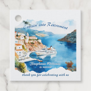 Retirement Party Cruising Destination Greece Favour Tags