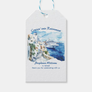 Retirement Party Cruising Destination Greece  Gift Tags
