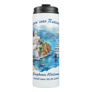 Retirement Party Cruising Destination Greece  Thermal Tumbler
