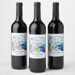 Retirement Party Cruising Destination Greece Wine Label