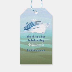 Retirement Party Cruising into Retirement Nautical Gift Tags