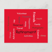 Retirement party:(customise words/ invitations