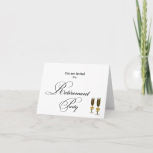 Retirement Party elegant, simple Personalised Invitation
