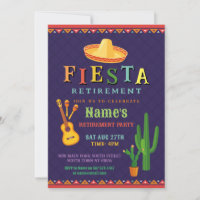 Retirement Party Fiesta Mexican Cactus Guitar 