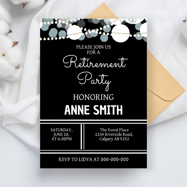 Retirement Party For Women Men Retirement Dinner Invitation (Creator Uploaded)