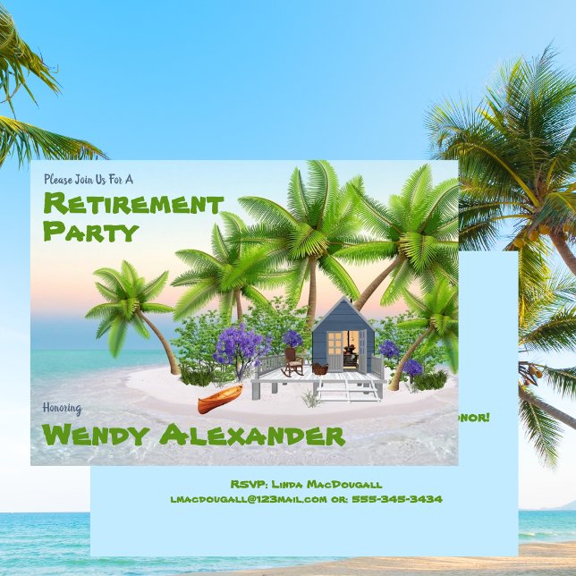 Retirement Party - Fun Vacation Invitation (Retirement Party - Fun Vacation Invitation)