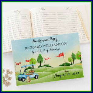 Retirement Party Golf Sign In  Guest Book