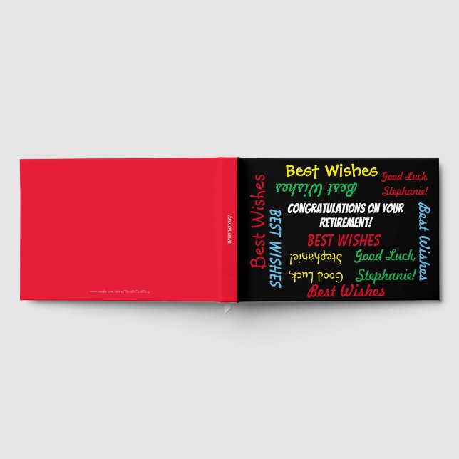 Retirement Party Guest Book Fun Colourful (Full)