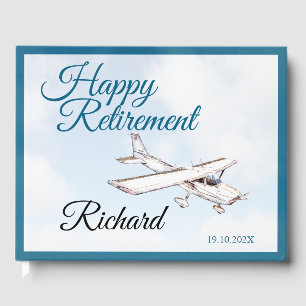 Retirement Party Guest book with Airplane Design 3