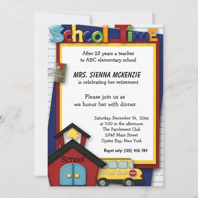 Retirement Party Invitation (Front)