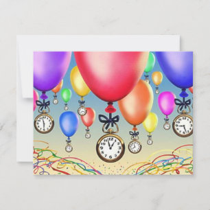 RETIREMENT PARTY INVITATION ~ BALLOONS & WATCHES!