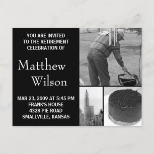 Retirement Party Invitation Customisable Photo Postcard
