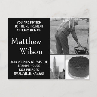 Retirement Party Invitation Customisable Photo Postcard