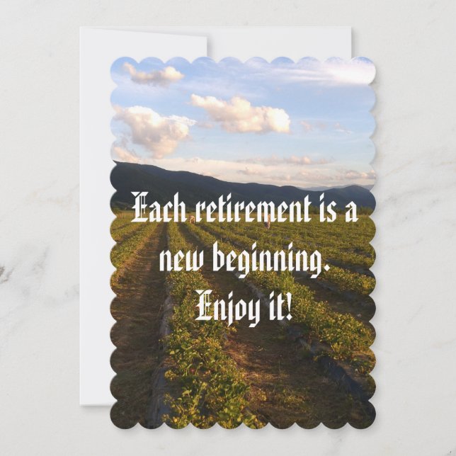 retirement party invitation photo text customise (Front)
