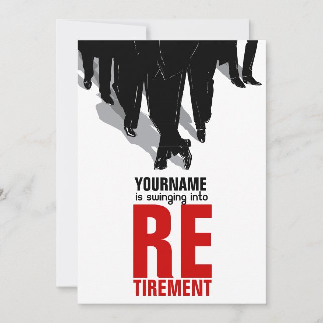 Retirement Party Invitation Rat Pack Swingers (Front)