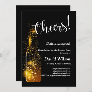 Retirement Party invitation, retirement, cheers Invitation