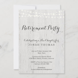 Retirement Party Invitation - Rustic Wood