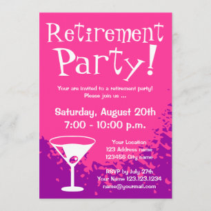Retirement party invitations Custom invites