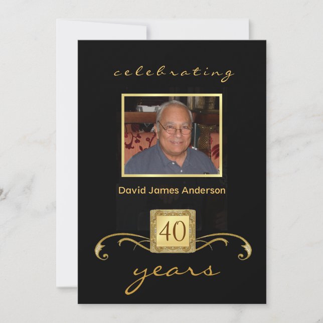 Retirement Party Invitations - Formal Photo Invite (Front)