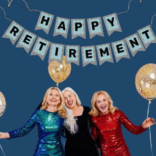 Retirement Party, just retired, Classic Vintage Bunting