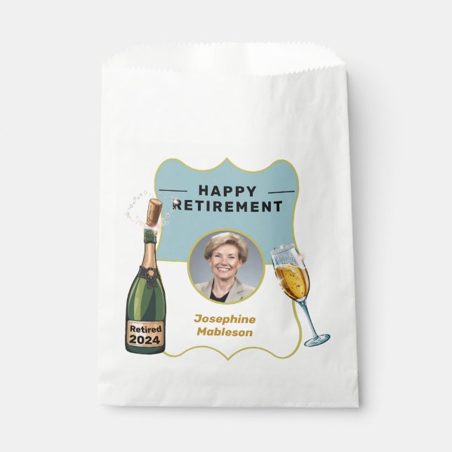 Retirement party, leaving function favour bags (Front)