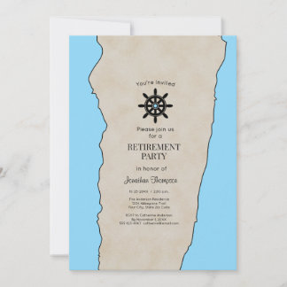 Retirement Party Nautical Custom Invitation