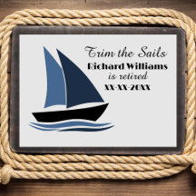 Retirement Party Nautical Sailing Theme Modern 