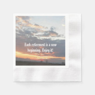 retirement party paper napkins