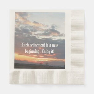 retirement party paper napkins