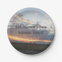 retirement party paper plates